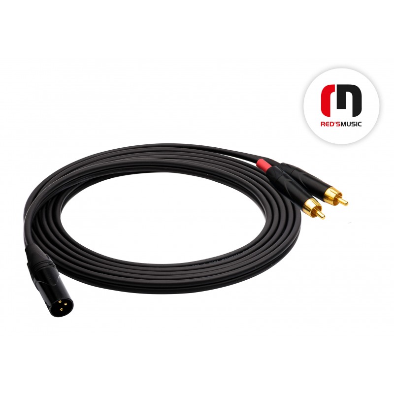 Reds Music  AU5203BX Kabel Audio - XLR M / 2 x RCA długość 0.3 m